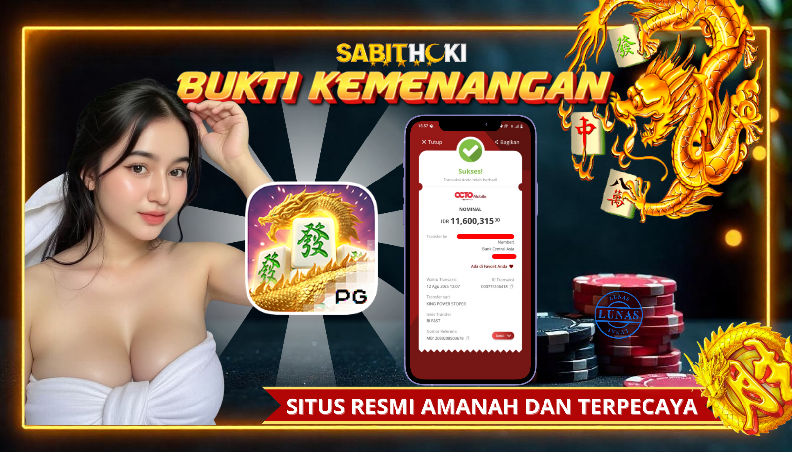 SELAMAT KEPADA MEMBER SETIA SABITHOKI BERHASIL JACKPOT DI PERMAINAN SLOT Mhayong Ways 2